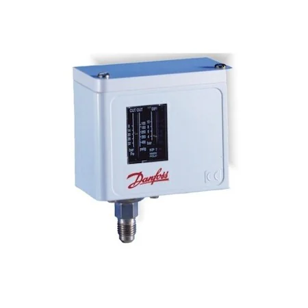 PRESOSTATO DANFOSS. REARME: MANUAL. ALTA 1/4" SAE. ESCALA EN BAR: REGUL. 8 A 42. DIFER. 4 FIJO
