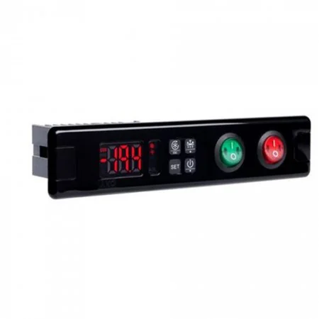 TERMOSTATO PANELABLE DE 1 RELÉ CONTROL + INTERRUPTOR LUZ ON/OFF "AKO-D10123" 230V.