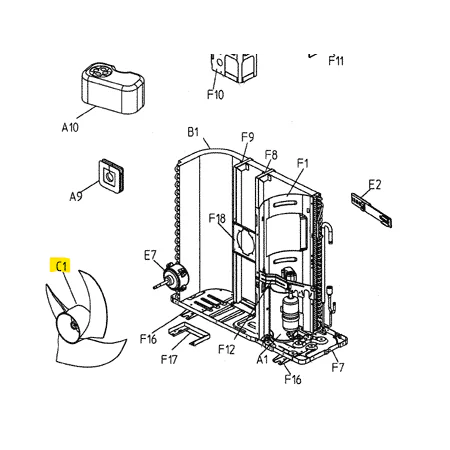 Aspa ventilador exterior DAIKIN modelo RZQS100C2V1B 5014090