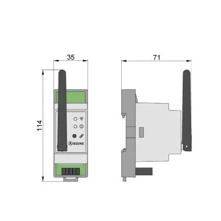 Módulo de control AZCE8CM1VALR Airzone cabezales termostáticos inalámbricos VALR (CE8/C25/EZ8/E25)