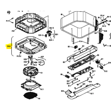 Bandeja de drenaje unidad interior DAIKIN FXFQ50AVEB