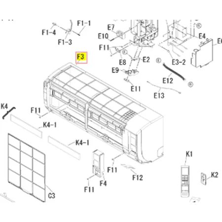 Carcasa split interior DAIKIN modelo FTX35KNV1B
