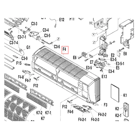 Carcasa split interior DAIKIN modelo FTXS20D2VMW