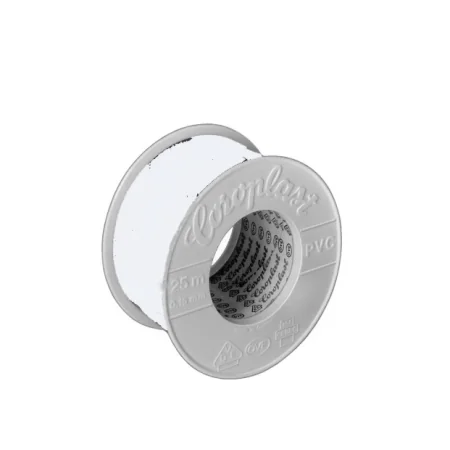 Rollo cinta auto-adhesiva COROPLAST 302 blanca de 25 m x 50 mm