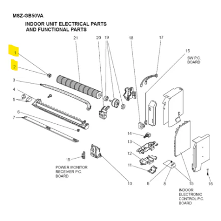 Coginete Mitsubishi Electric unidad interior MSZ-GB50VA-E1