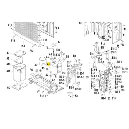 C371- COMPRESOR EXTERIOR DAIKIN 1YC23GXD/1YC23EXD 2MXS40BVMB 1250086