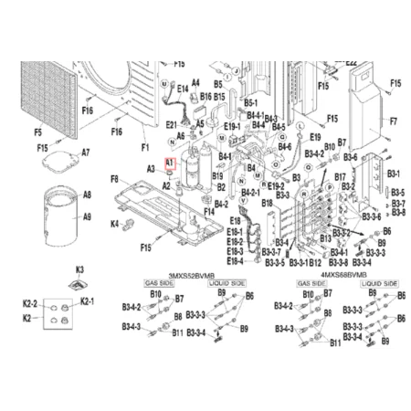 Compresor unidad exterior DAIKIN 3MXS52BVMB