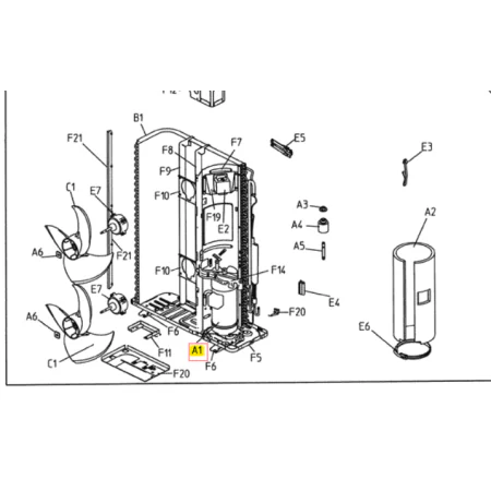 COMPRESOR DAIKIN unidad exterior modelo ERHQ016BAV3