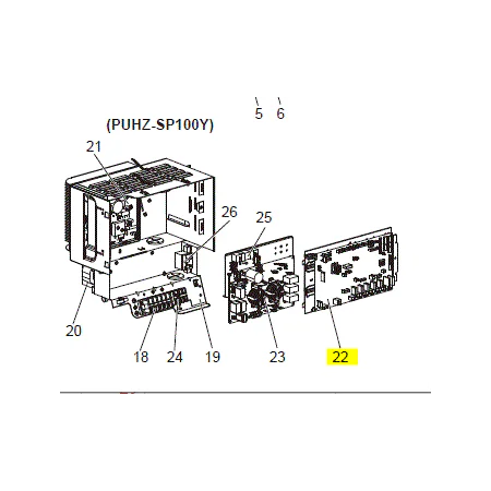 Placa control unidad exterior MITSUBISHI ELECTRIC modelo PUHZ-SP100YHA.UK