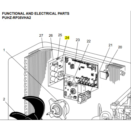 PLACA DE CONTROL UNIDAD EXTERIOR MITSUBISHI PUHZ-RP35VHA2