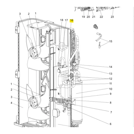 Cuerpo valvula 4 vias unidad exterior MITSUBISHI ELECTRIC modelo PUHZ-P200YHA3R1