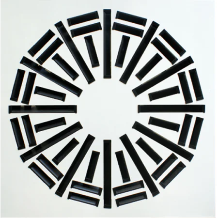 Difusor rotacional de placa cuadrada de 395x395 12 elementos con plenum aislado motorizado para techo continuo Airzone 200mm