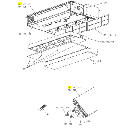 Evaporador unidad interior conductos SEZ-KD25VA.TH