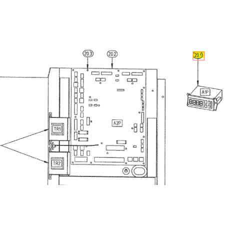 Placa control exterior DAIKIN modelo EWWP035KAW1N 690055P POSICIÓN 20.1
