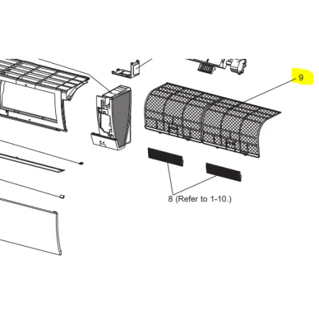 FILTROS DE AIRE UNIDAD INTERIOR MITSUBISHI ELECTRIC MSZ-DM25/35VA