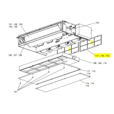 Filtros unidad interior MITSUBISHI SEZ-KD71VA.TH