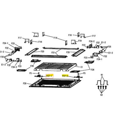 Gancho tapa filtros cassette interior DAIKIN modelo BYFQ60C2W1W