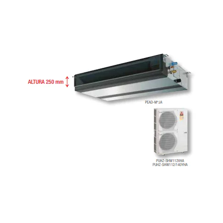 MITSUBISHI CONDUCTOS HPEZS-M125YJA2 TRIFASICA ZUBADAN 8600 FRIG/H 9632 KCAL/H