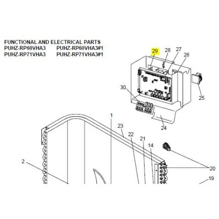 Placa inverter exterior MITSUBISHI ELECTRIC modelo PUHZ-RP60VHA3-1
