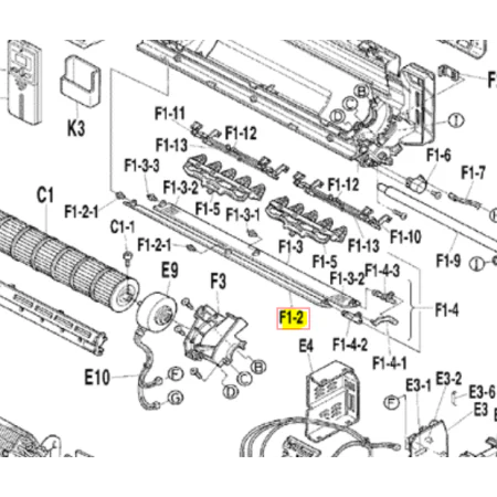Lama horizontal superior unidad interior split DAIKIN ATXS35DVMB 1390061