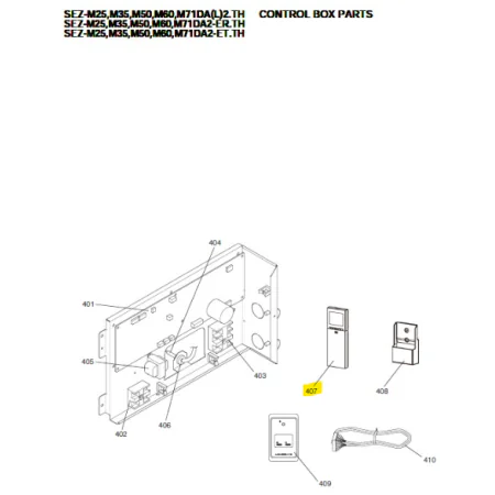 Mando inalambrico interior MITSUBISHI ELECTRIC modelo SEZ-M50DA2.TH