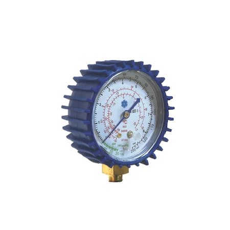 Manómetro de baja presión de Ø 80 mm amortiguado sin glicerina 125-P/2 azul