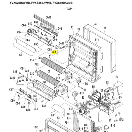 Motor lama horizontal superior unidad interior split DAIKIN FVXS25BAVMB