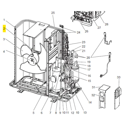 Motor ventilador unidad exterior MITSUBISHI ELECTRIC ECODAN PUHZ-SW100VAA.UK
