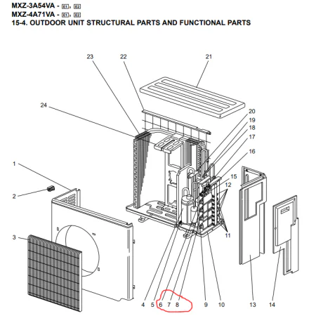 Motor valvula de expansion unidad exterior Mitsubishi Electric MXZ-3A54VA-E2