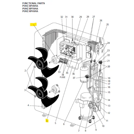 Motor ventilador unidad exterior Mitsubishi Electric PUHZ-RP4VHA