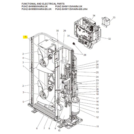 Motor ventilador unidad exterior Mitsubishi Electric PUHZ-SHW112VHAR4.UK