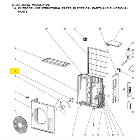 Motor ventilador unidad exterior Mitsubishi Electric MUZ-HJ71VA-E1-E2