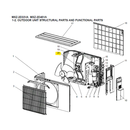 Motor ventilador unidad exterior Mitsubishi Electric MXZ-2D33VA-E3