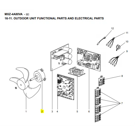 Motor ventilador unidad exterior Mitsubishi Electric MXZ-4A80VA-E1