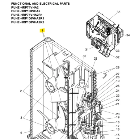Motor ventilador exterior MITSUBISHI ELECTRIC modelo PUHZ-HRP100VHA2