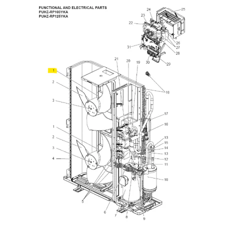 Motor ventilador unidad exterior Mitsubishi Electric PUHZ-RP100YKA
