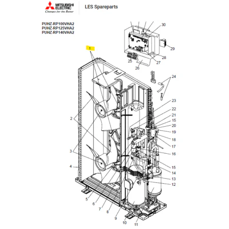 Motor ventilador unidad exterior Mitsubishi Electric PUHZ-RP125VHA2 CODIGO 279043
