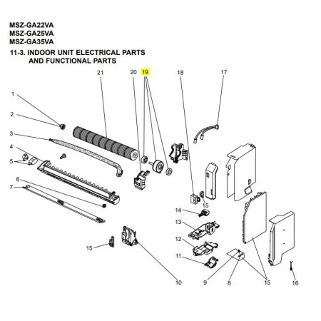 MOTOR VENTILADOR UNIDAD INTERIOR MITSUBISHI ELECTRIC MSZ-GA25VA-E1-E2-E3