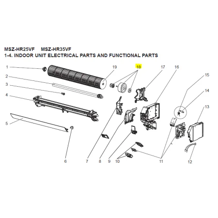 T451- MOTOR VENTILADOR UNIDAD INTERIOR MITSUBISHI ELECTRIC MSZ-HR25VF-E1 T2WEB1300