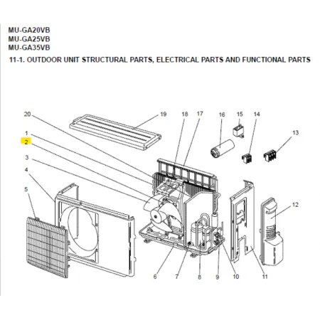 MOTOR VENTILADOR UNIDAD EXTERIOR MITSUBISHI ELECTRIC MU-GA35VB-E1