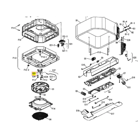 MOTOR VENTILADOR UNIDAD INTERIOR DAIKIN FCQG35FVEB