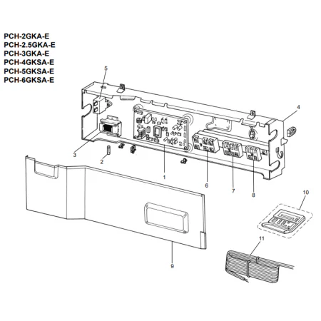 Placa de control unidad interior suelo-techo MITSUBISHI ELECTRIC modelo PCH-6GKHSA1 - PCH6GKSA-E