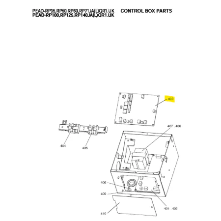 Placa de control unidad interior conductos MITSUBISHI ELECTRIC modelo PEAD-RP71JAQR1.UK