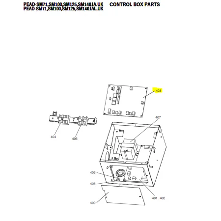 Placa de control unidad interior conductos MITSUBISHI ELECTRIC modelo PEAD-SM100JA.UK