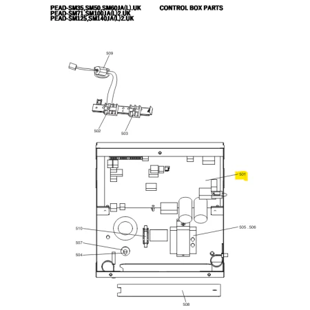 Placa de control unidad interior conductos MITSUBISHI ELECTRIC modelo PEAD-SM71JA2.TH
