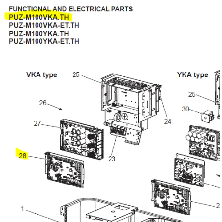 Placa electrónica control unidad exterior Mitsubishi Electric PUZ-M100VKA.TH