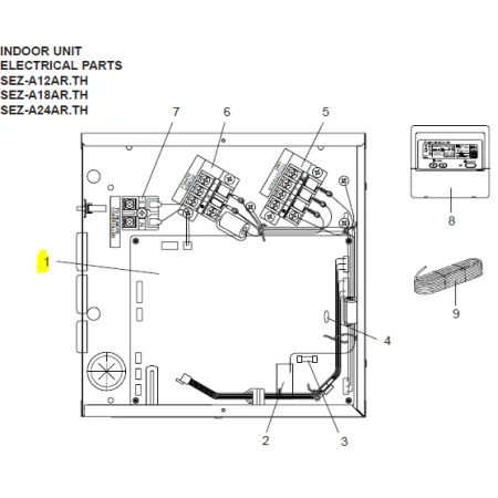 Placa control interior MITSUBISHI ELECTRIC modelo SEZ-A18AR.TH