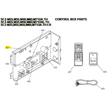 Placa control interior MITSUBISHI ELECTRIC modelo SEZ-M25DA.TH
