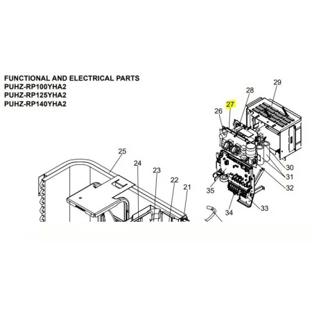 PLACA CONVERTIDOR UNIDAD EXTERIOR MITSUBISHI ELECTRIC PUHZ-RP125YHA2