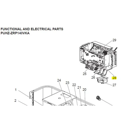 Placa de control exterior MITSUBISHI ELECTRIC modelo PUHZ-ZRP140VKA2